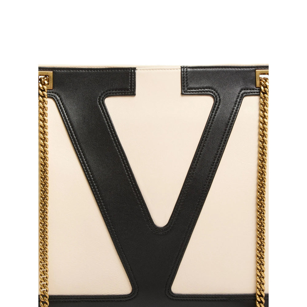 Vlogo Embossed Calf Leather Satchel