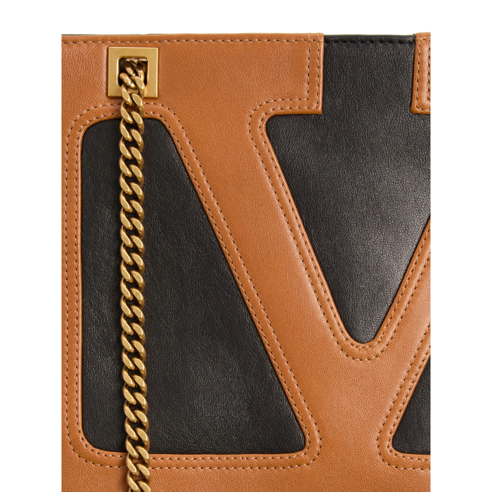 Rich Calf Leather Vlogo Tote