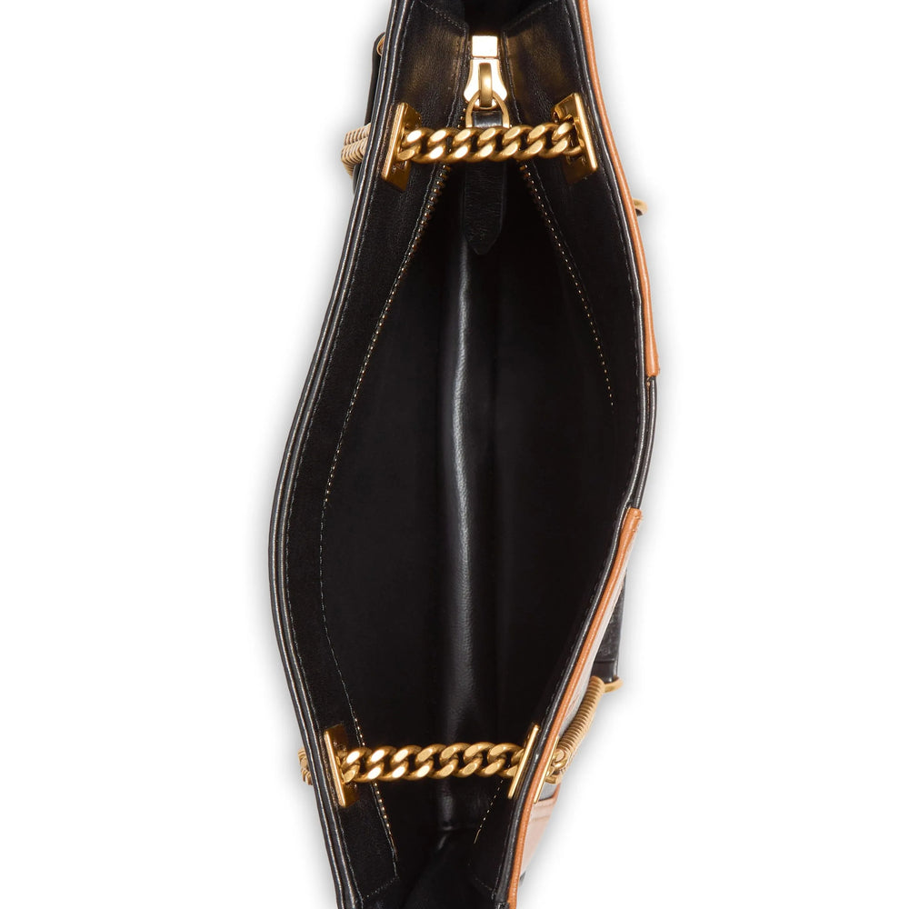 Rich Calf Leather Vlogo Tote