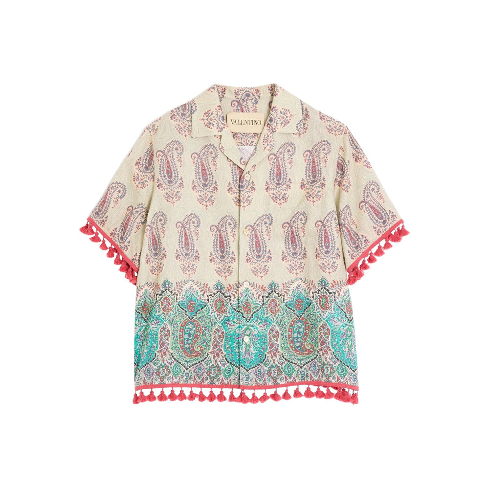 Graphic Linen Top