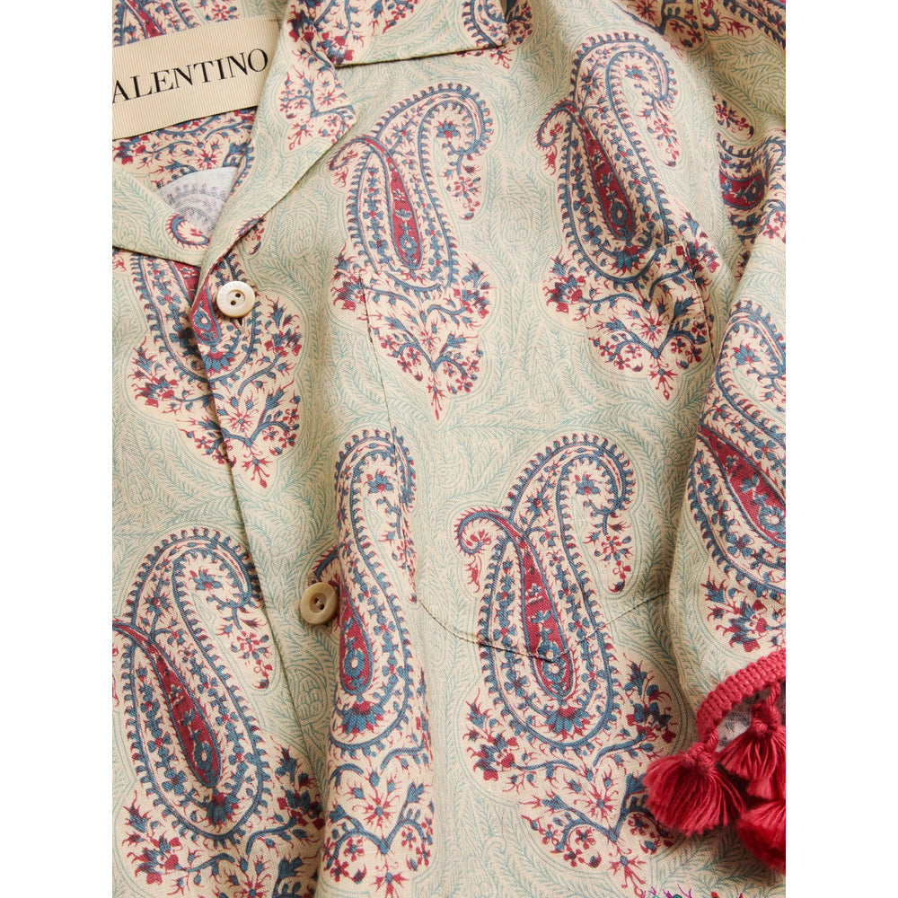Graphic Linen Top