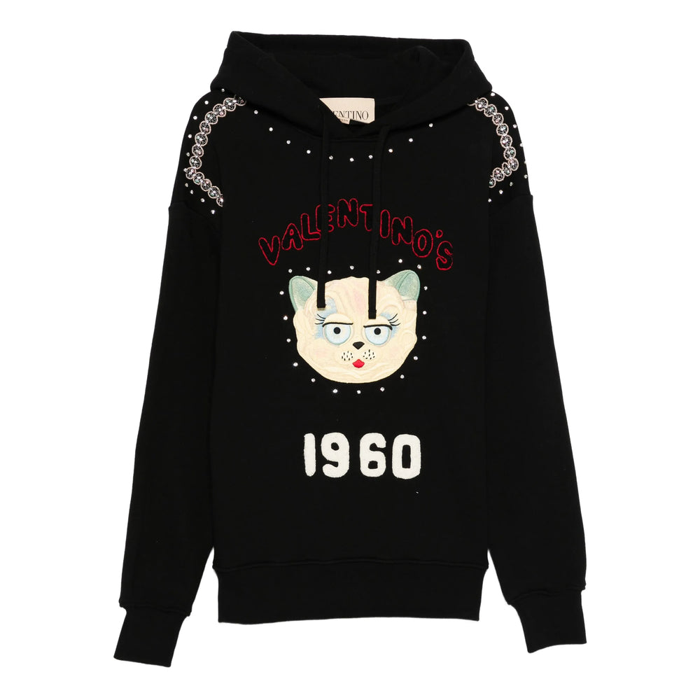 Crystal Embroidered Hood Coat