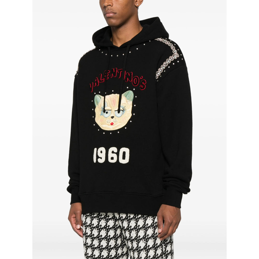 Crystal Embroidered Hood Coat