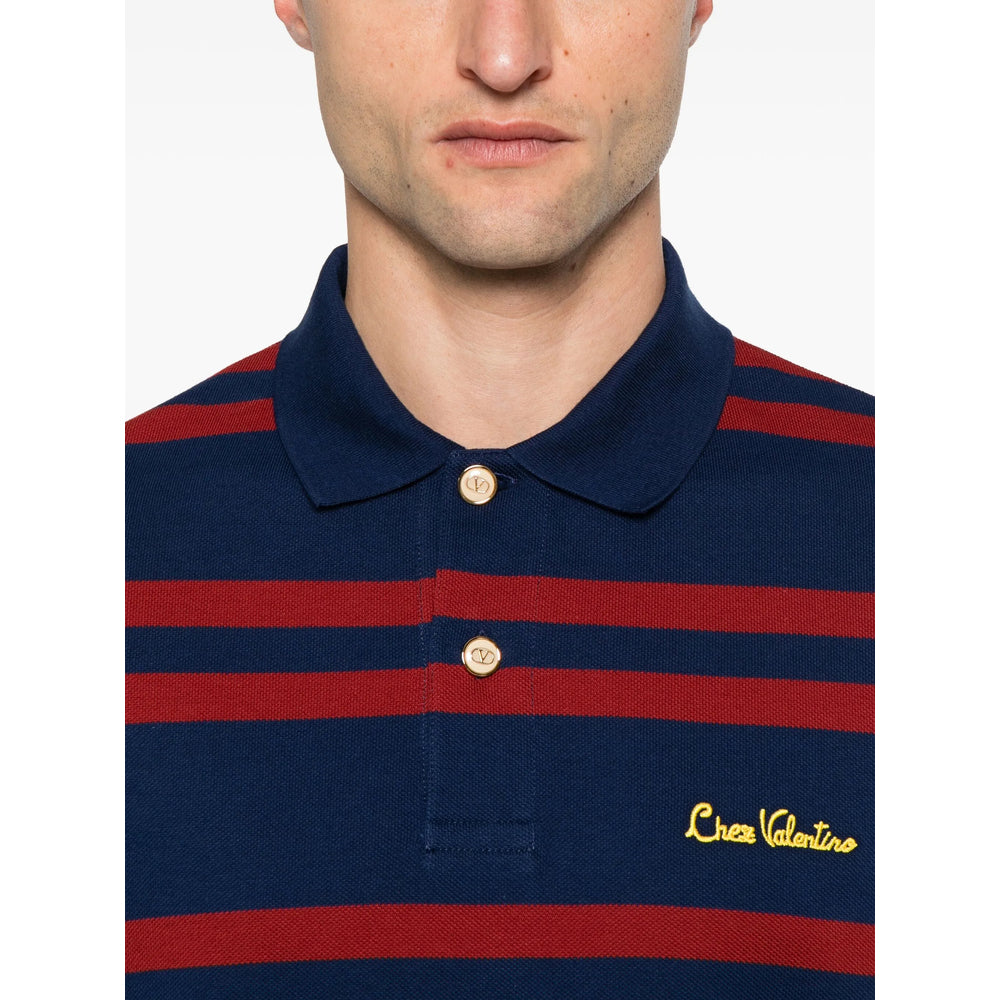 Navy Blue Classic Stripe Polo