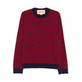 Vibrant Red Geometric Sweater