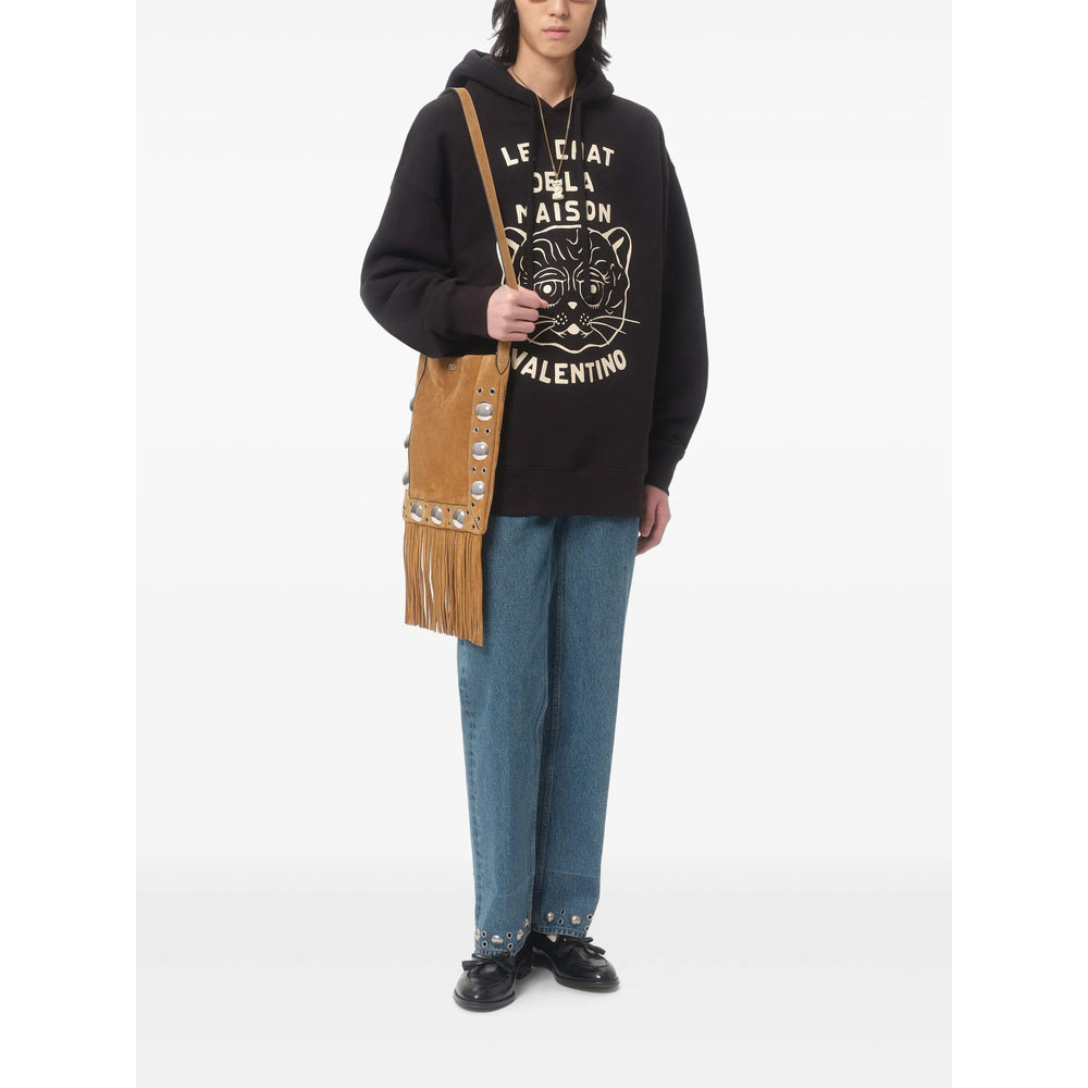 Slouch Fit Hoodie With Chest Patch