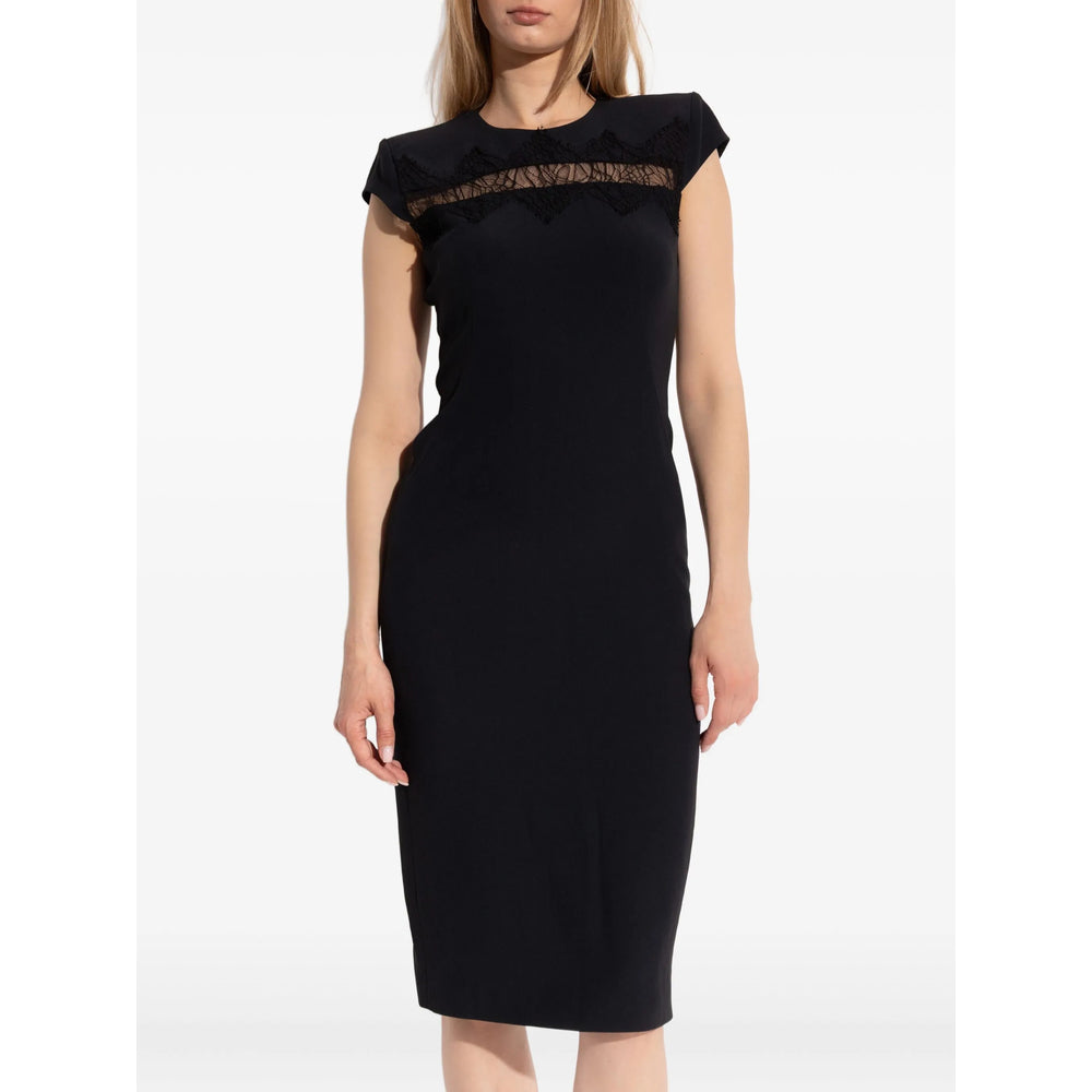 Black Lace Cap Sleeve Top