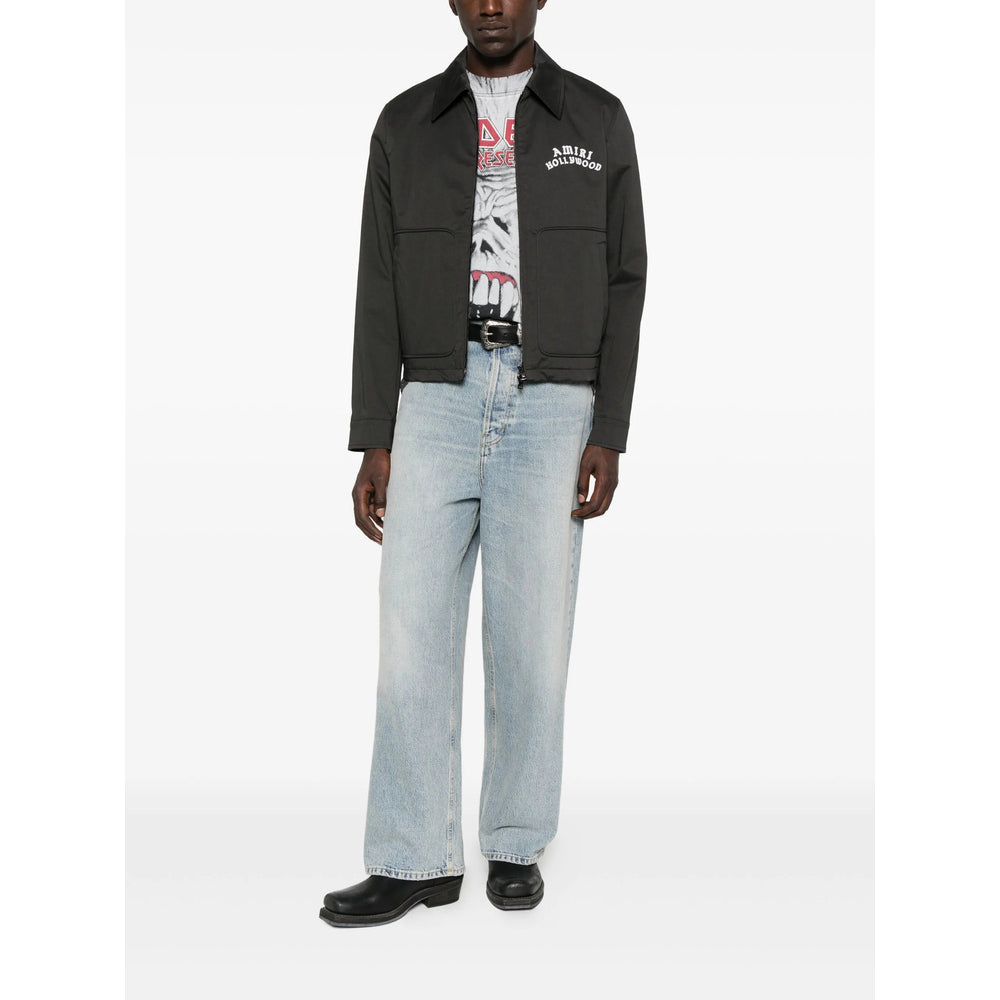 Faded Zip Collar Shirt