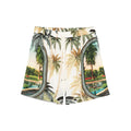 Soft Off-white Tropical Print Wrap