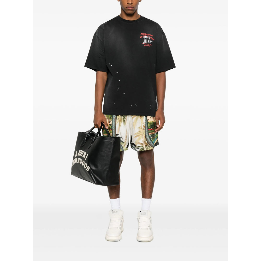 Soft Off-white Tropical Print Wrap