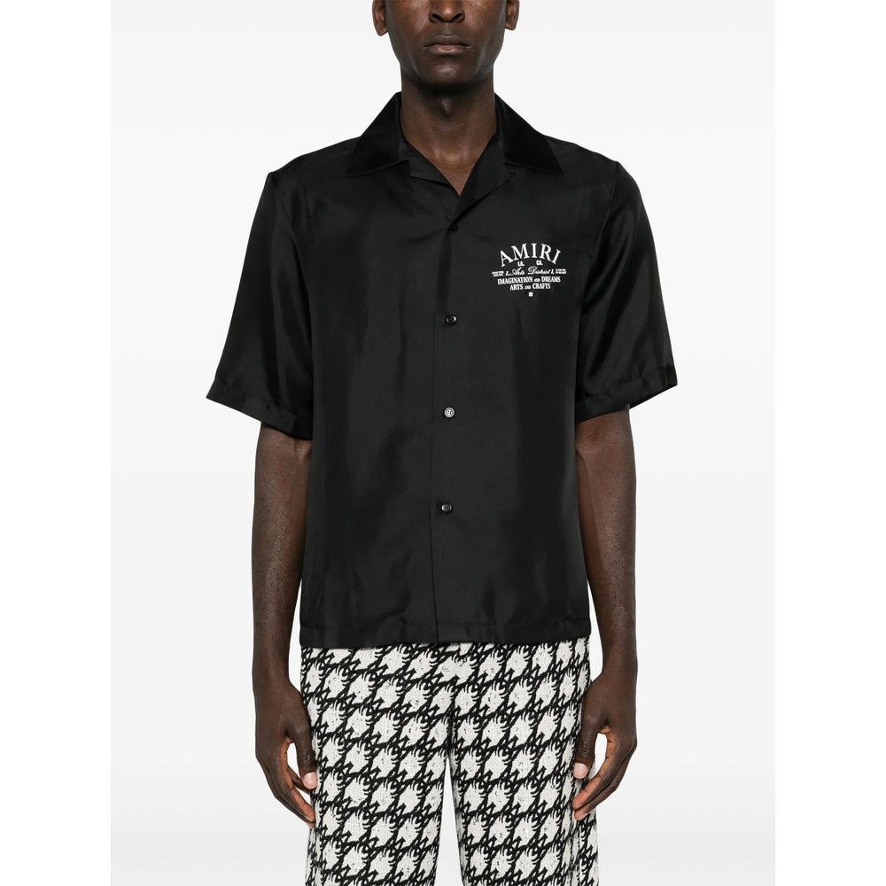 Classic Silk Camp Collar Shirt
