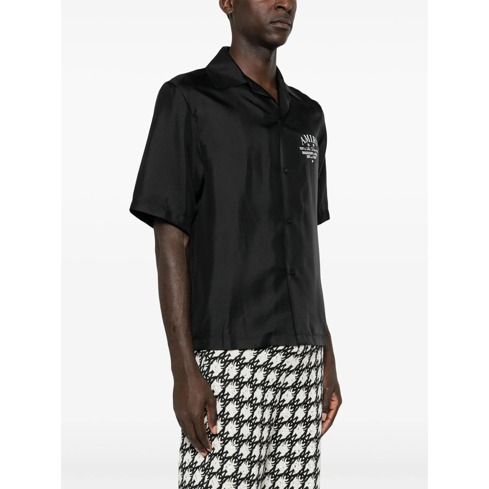 Classic Silk Camp Collar Shirt