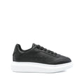 Black Calf Leather Platform Lace-up