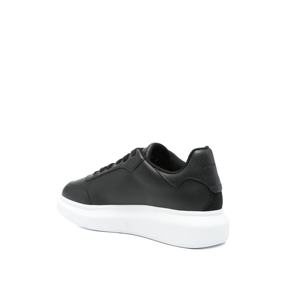 Black Calf Leather Platform Lace-up