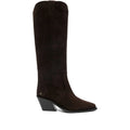 Suede Point Toe Knee Boot