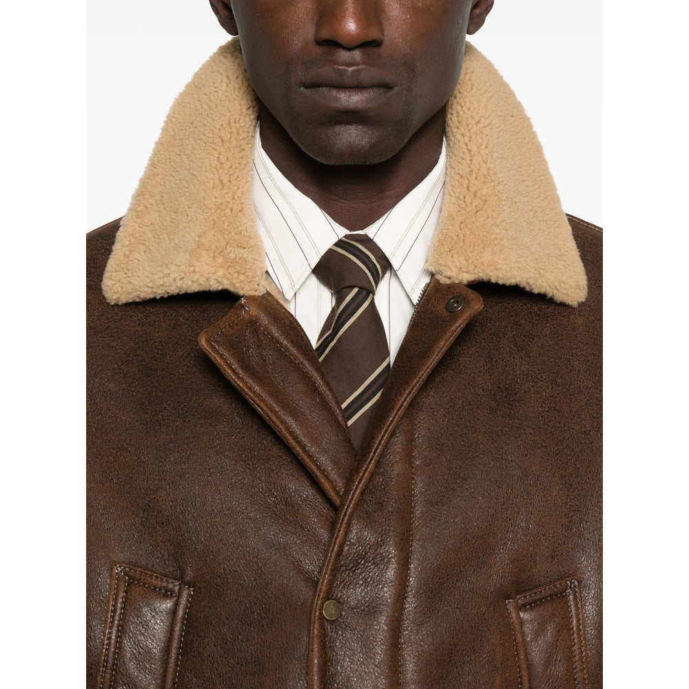 Rich Brown Shearling Coat