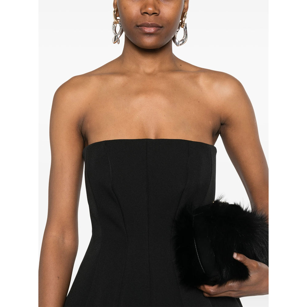 Seamless Black Pleat Gown
