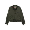 Dark Green Satin Zip Jacket