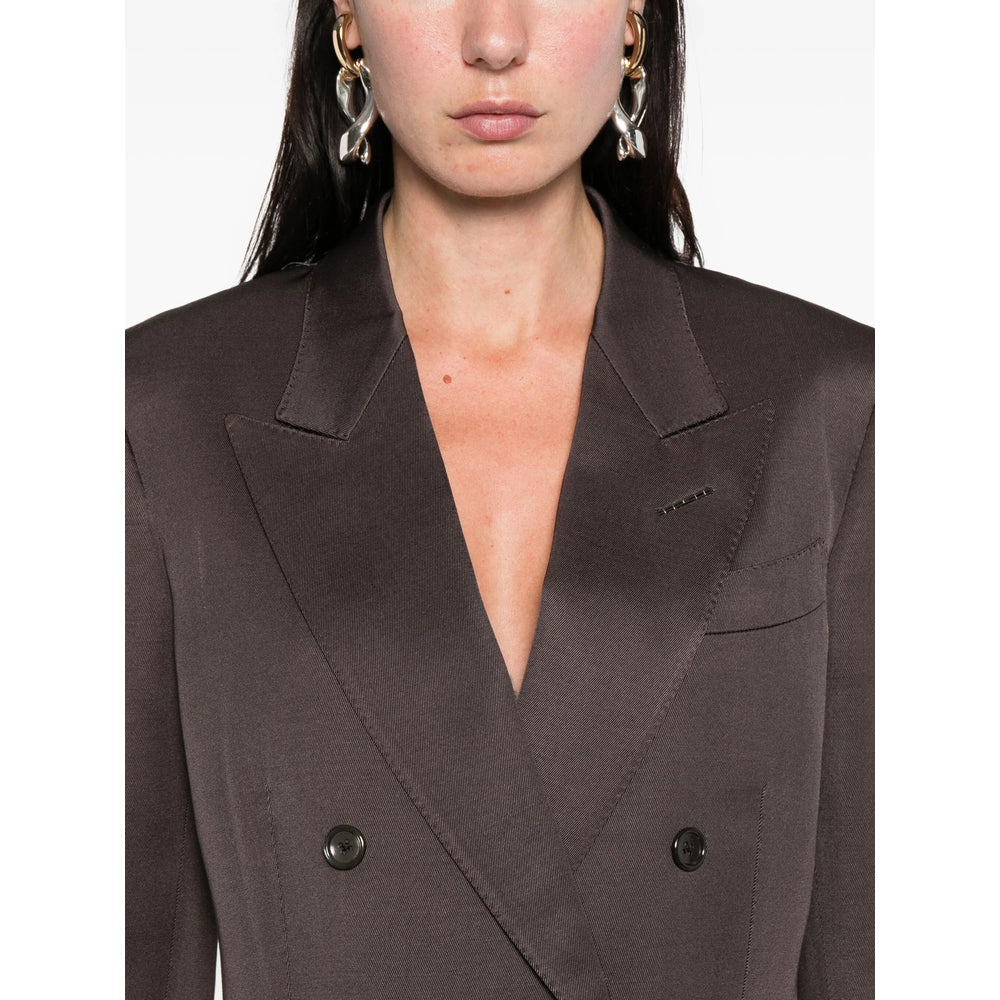 Double-breasted Silk Wool Jacket