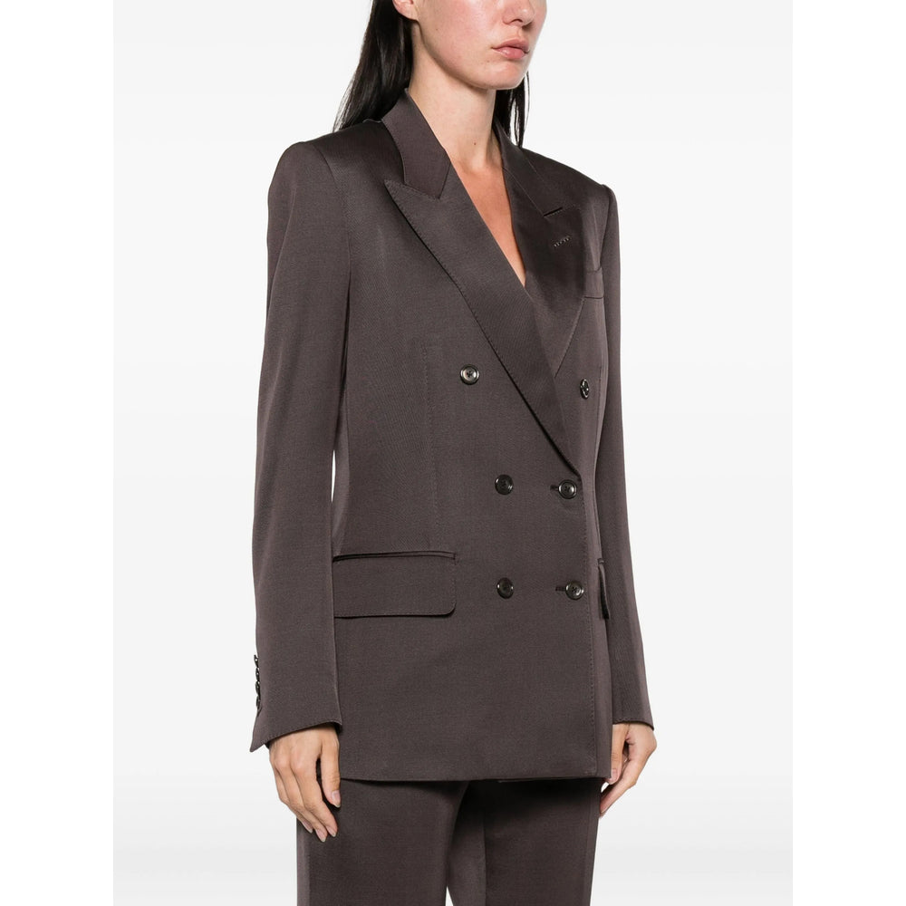 Double-breasted Silk Wool Jacket