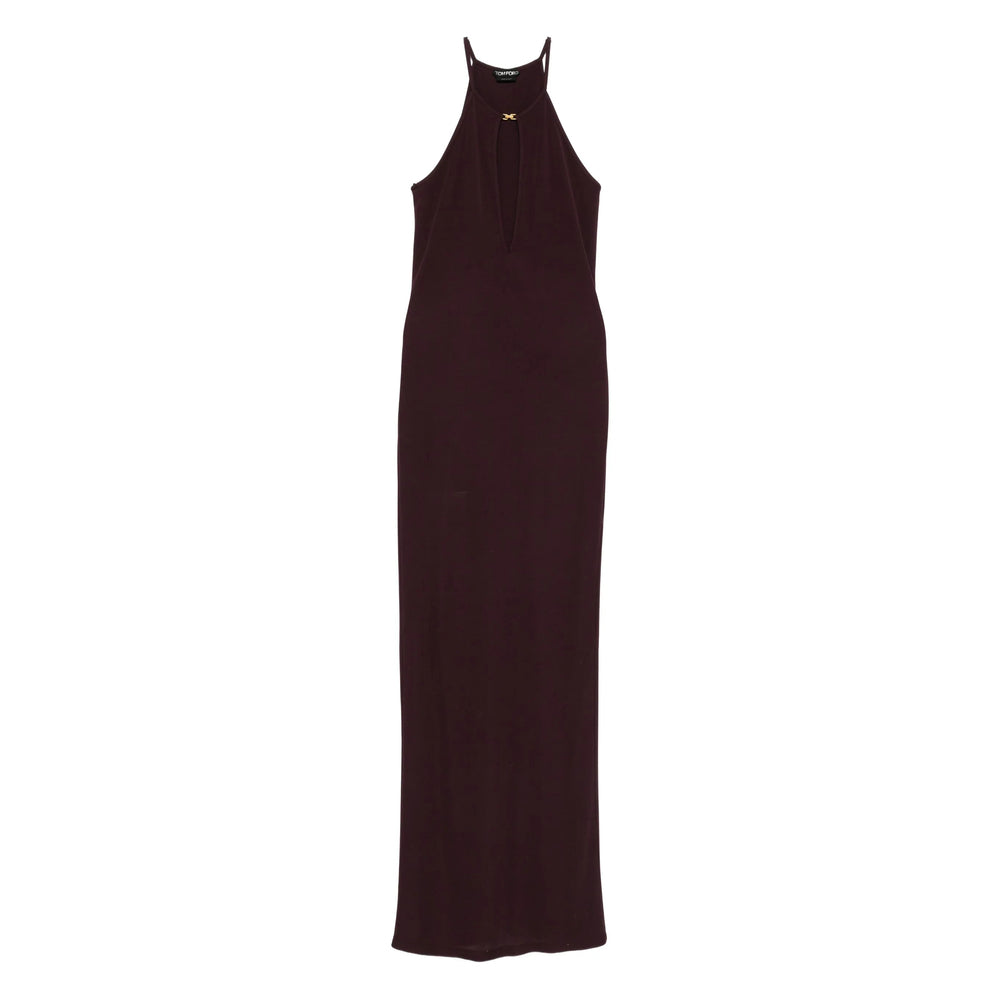 Purple Halterneck Maxi Dress