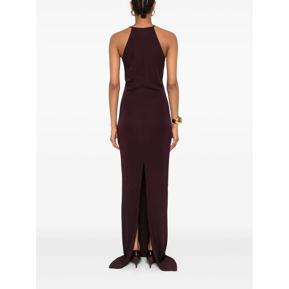 Purple Halterneck Maxi Dress