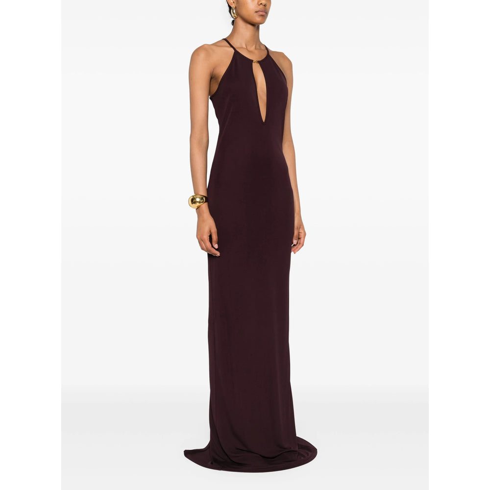 Purple Halterneck Maxi Dress
