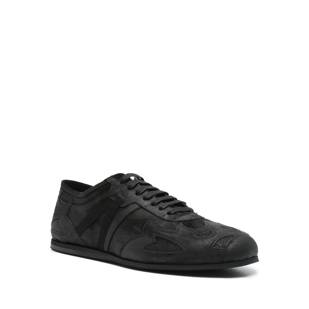 Black Suede Lace-up Dress Shoe