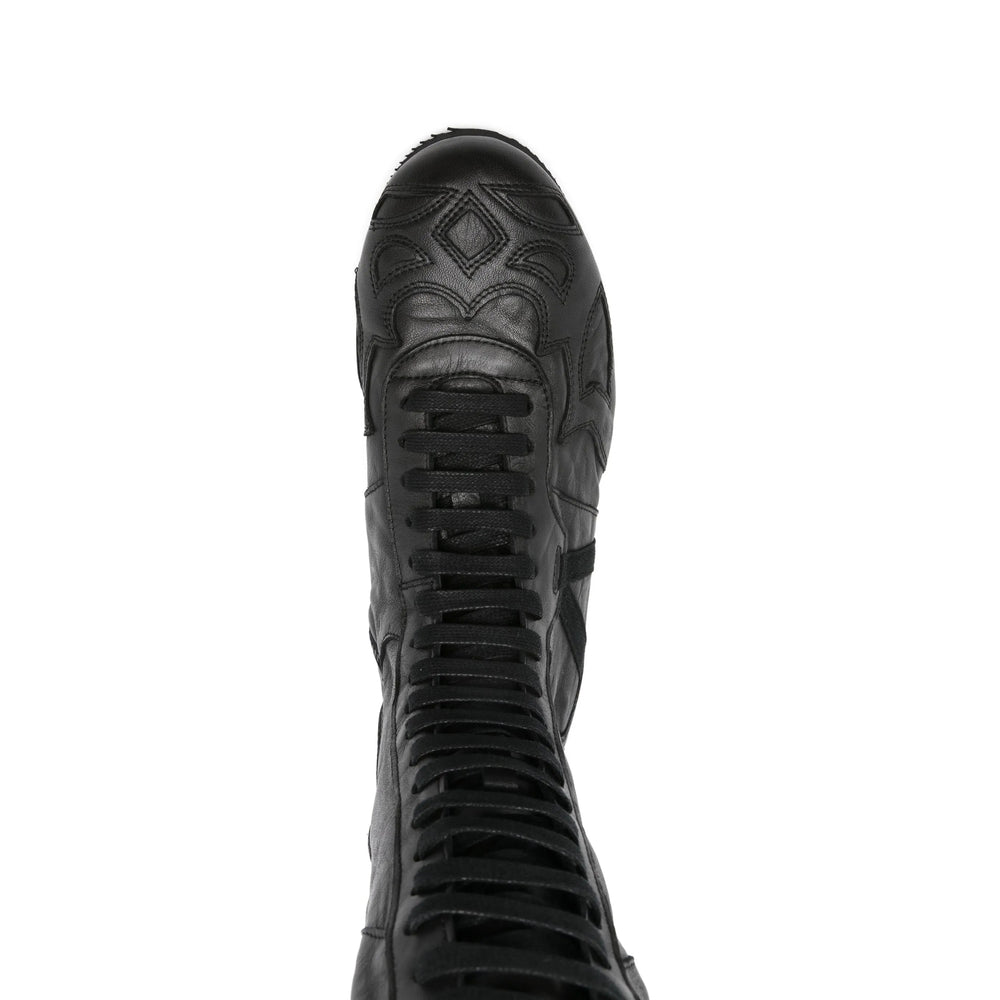 Sleek Lace-up High-top