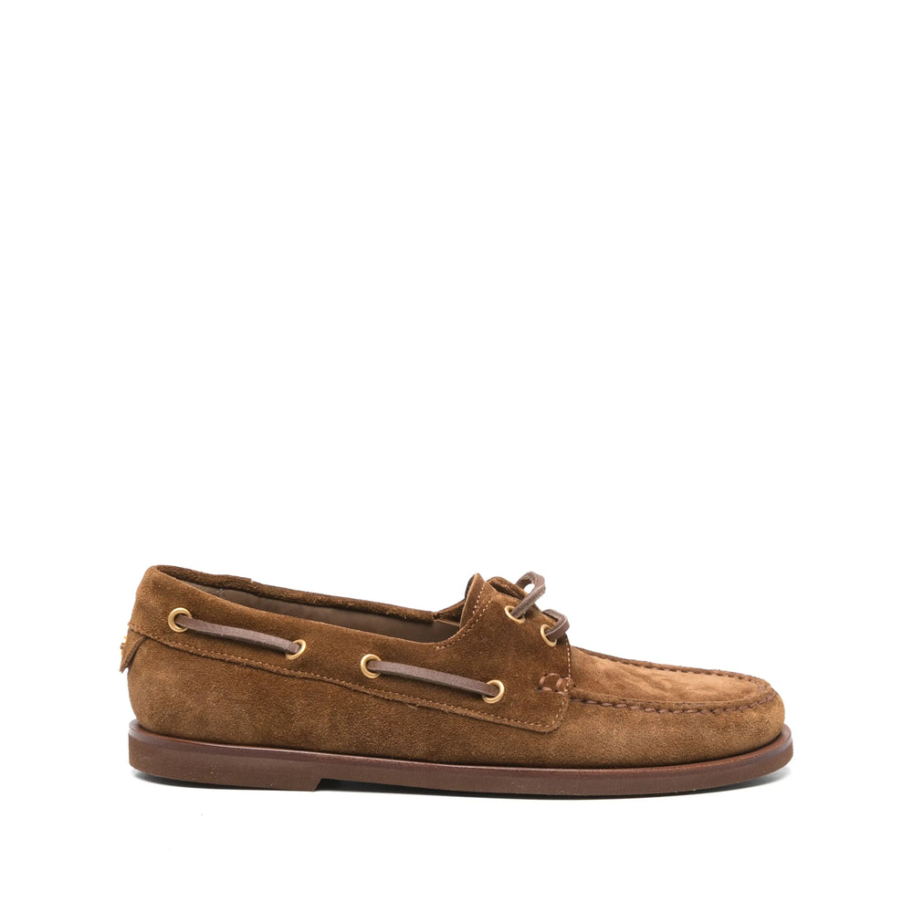 Cognac Suede Lace-up Dress Shoe