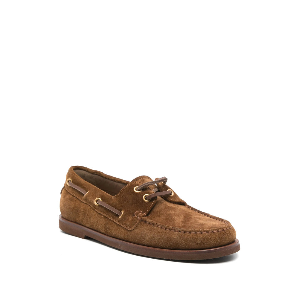Cognac Suede Lace-up Dress Shoe