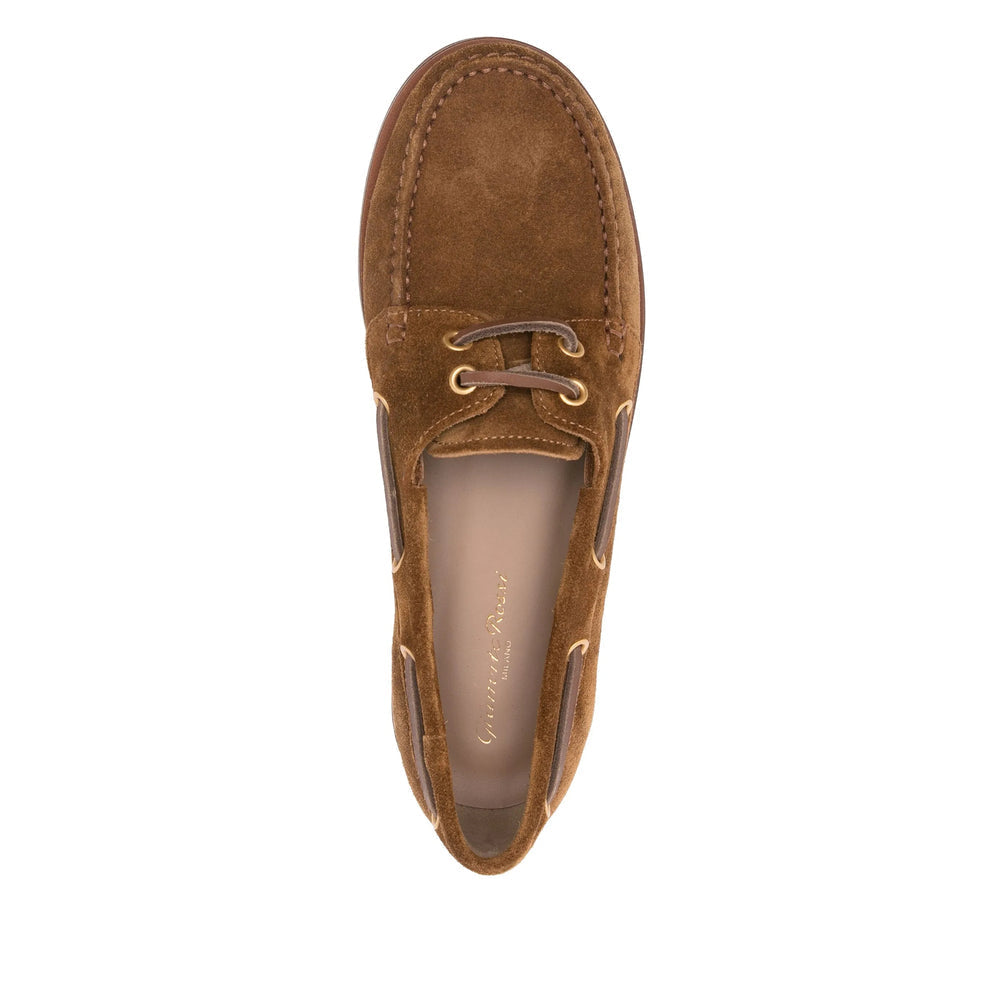 Cognac Suede Lace-up Dress Shoe