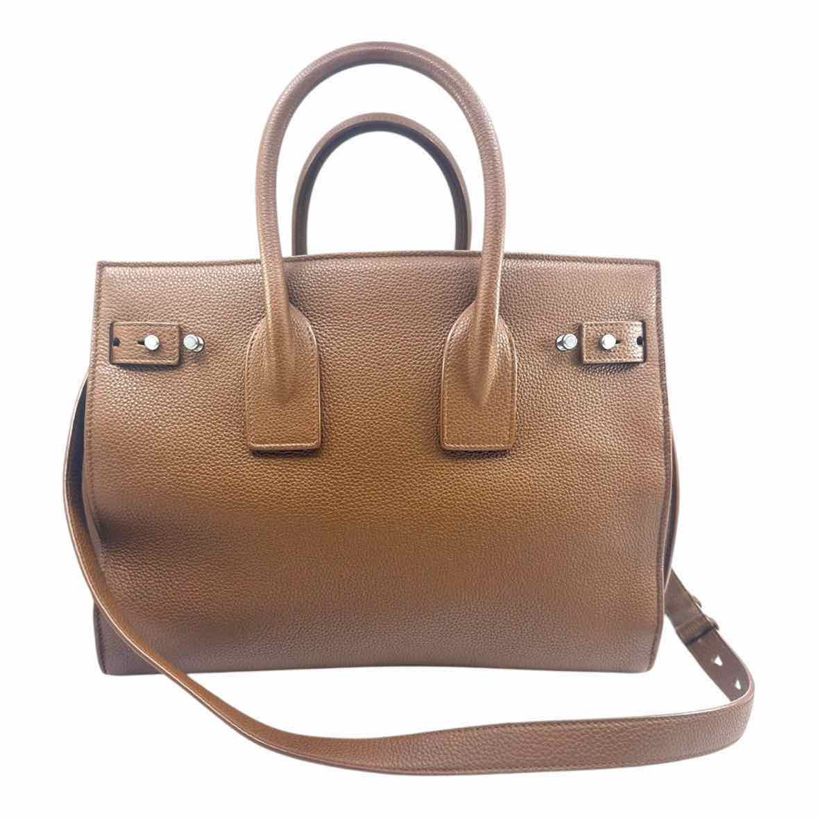 SAINT LAURENT Brown Leather Handbag
