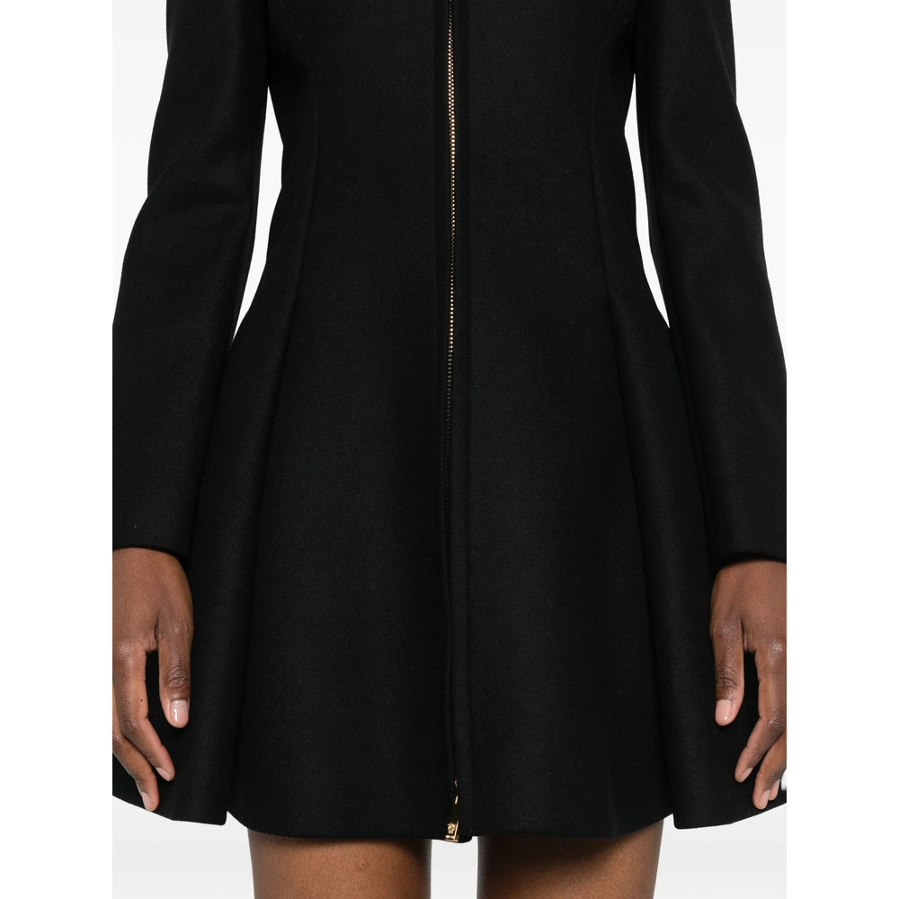 Understated Wool Coat With Flared Hems