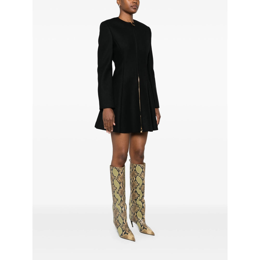 Understated Wool Coat With Flared Hems
