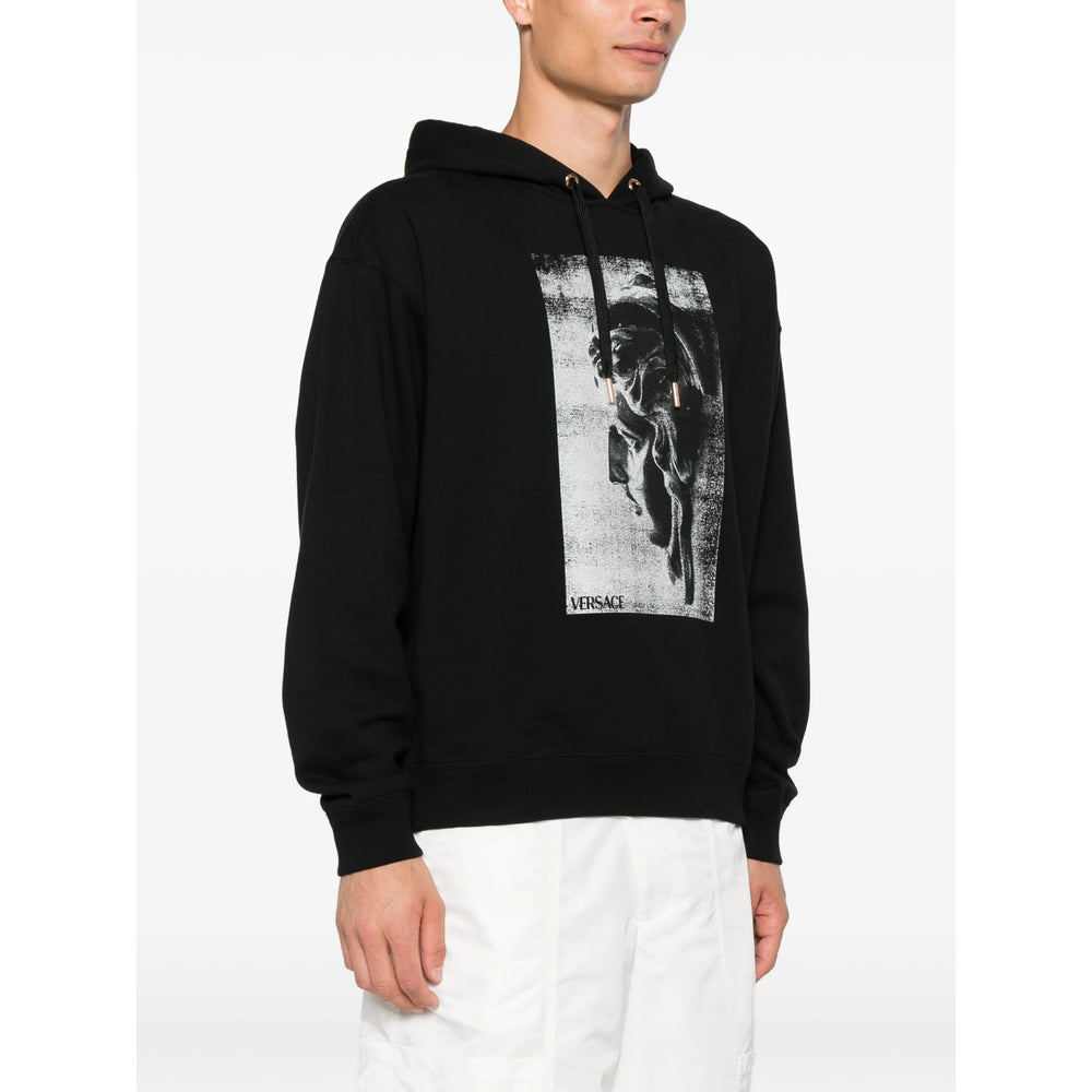 Cotton Statue Print Hoodie