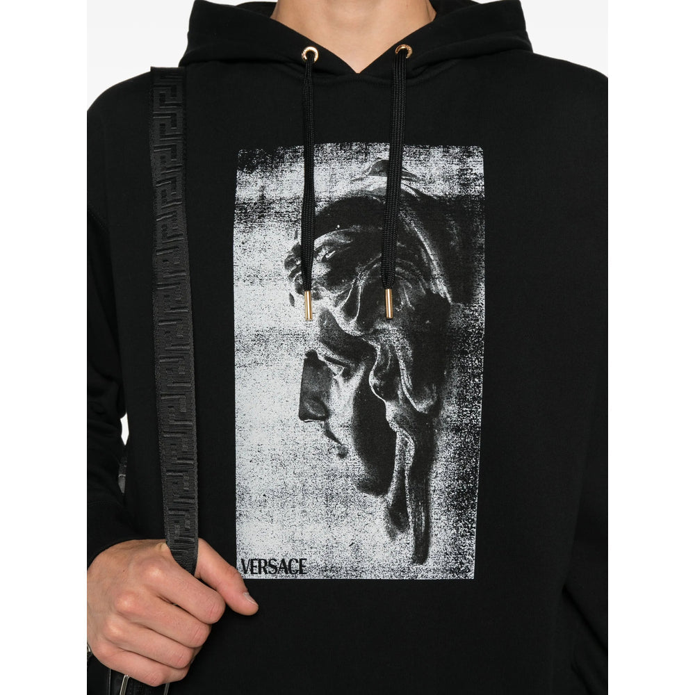 Cotton Statue Print Hoodie