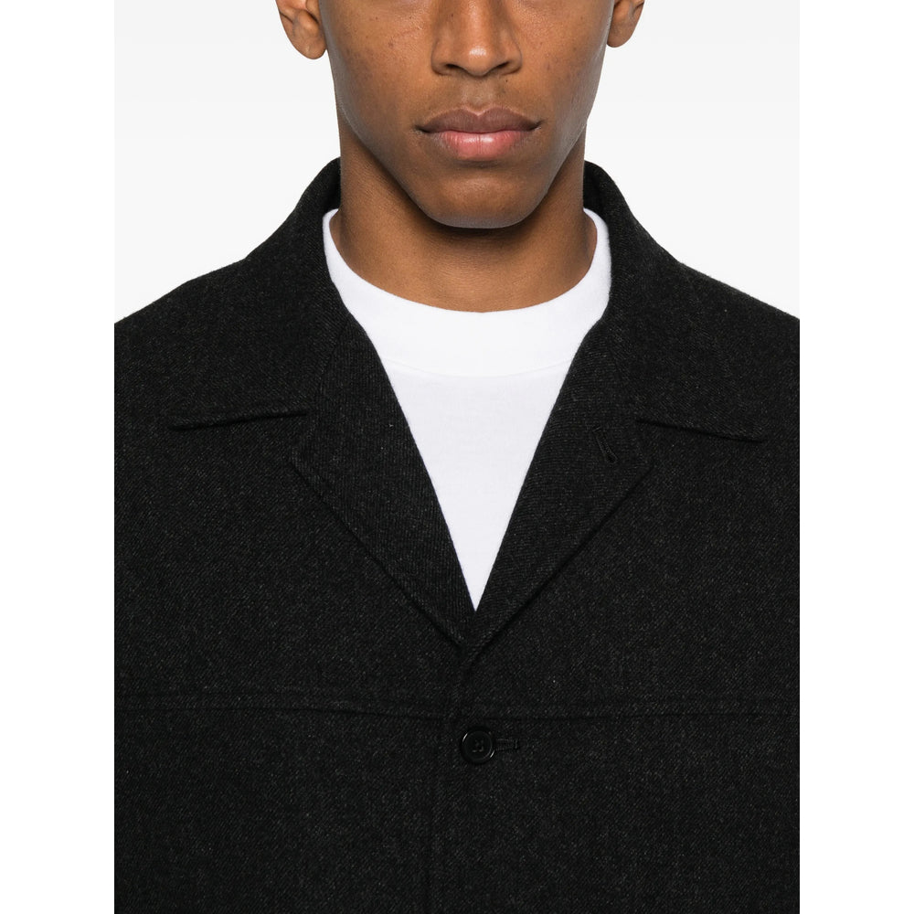Charcoal Silk Cashmere Crew Shirt