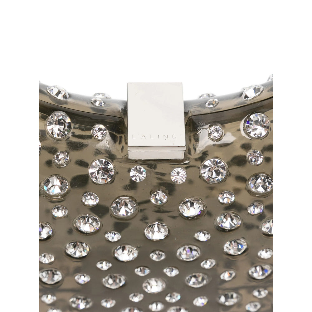 Crystal Embellished Top Handle Bag