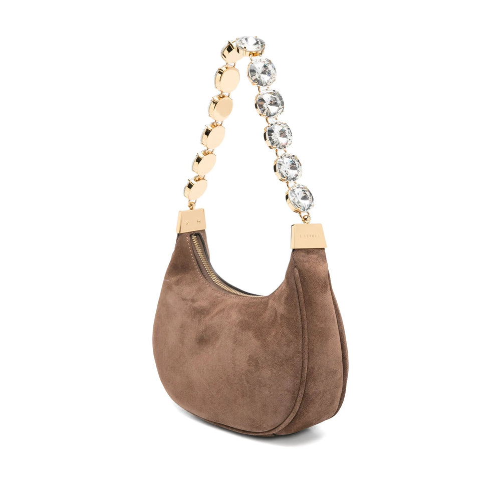 Suede Crystal Tote