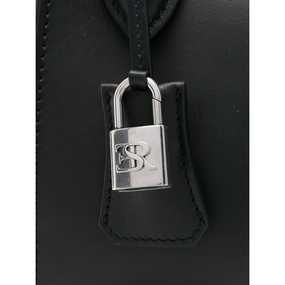 Sleek Calf Leather Satchel Bag