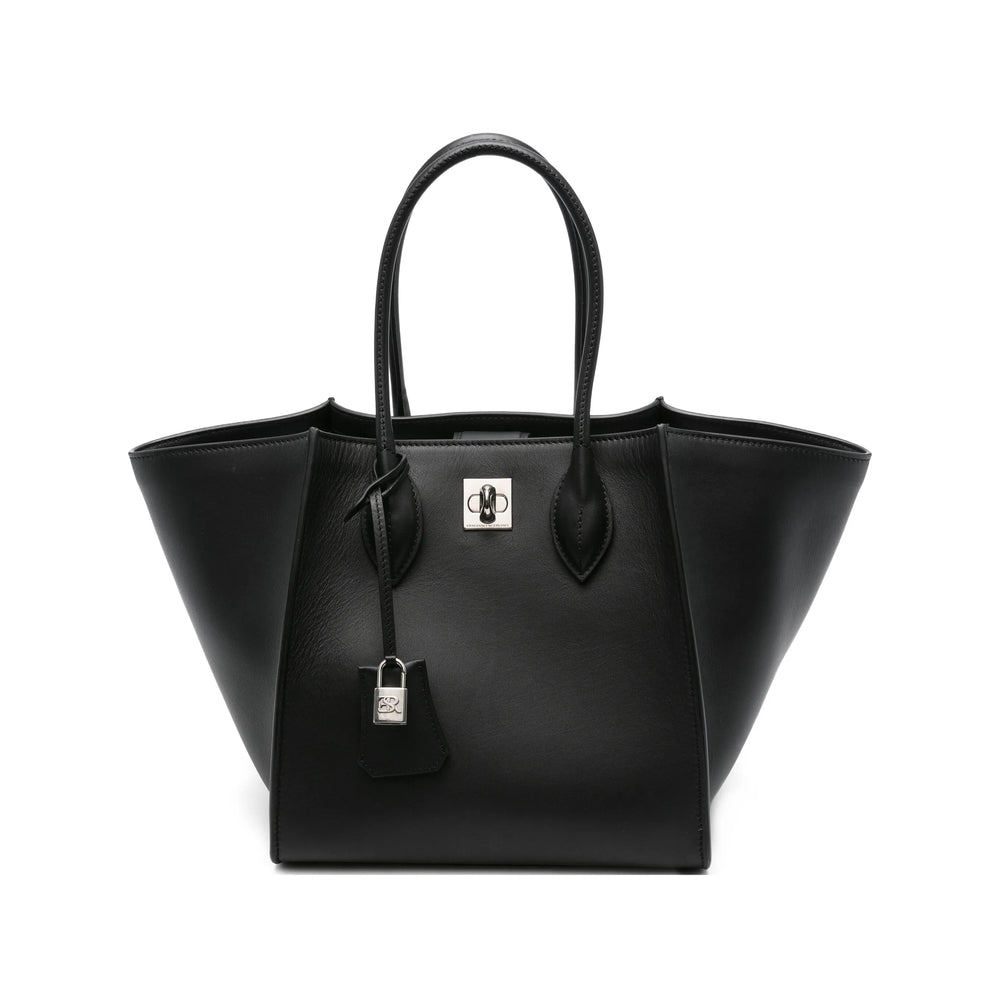 Sleek Black Leather Handbag