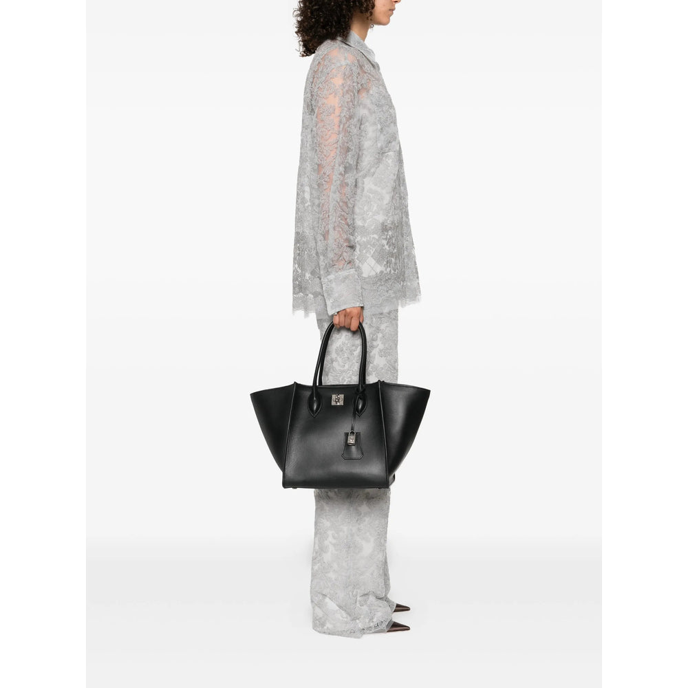 Sleek Black Leather Handbag
