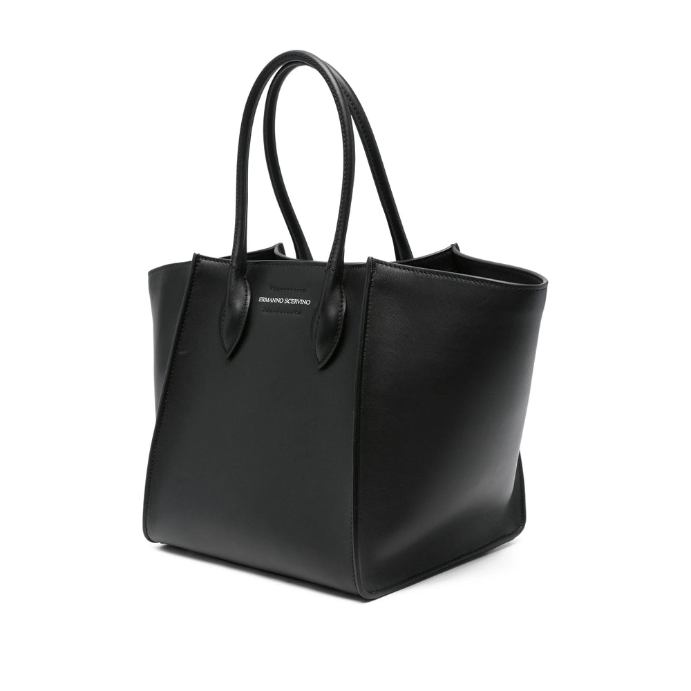 Sleek Black Leather Handbag