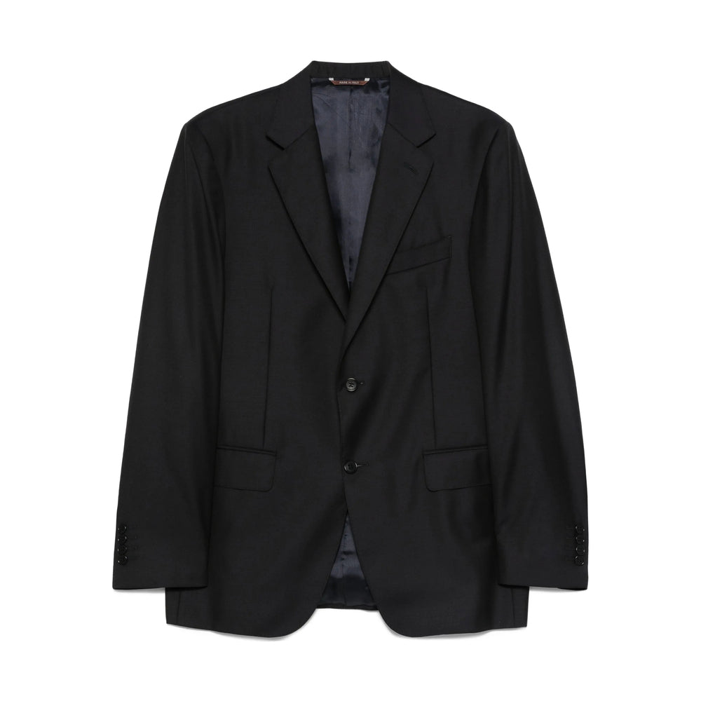 Notched Wool Single-breasted Coat