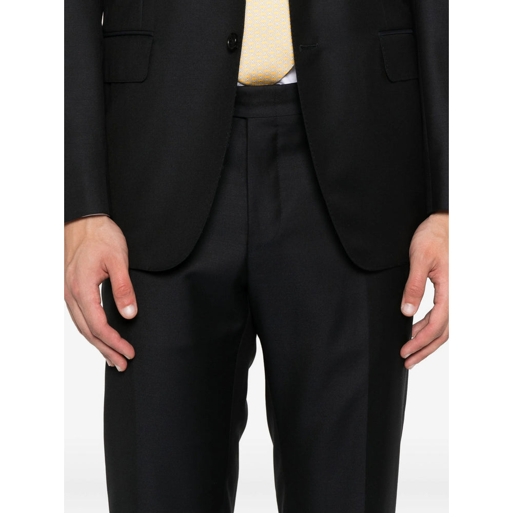 Notched Wool Single-breasted Coat