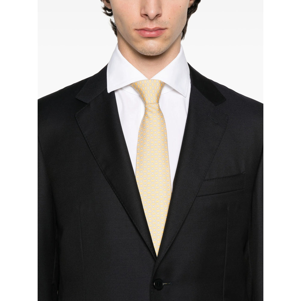 Notched Wool Single-breasted Coat