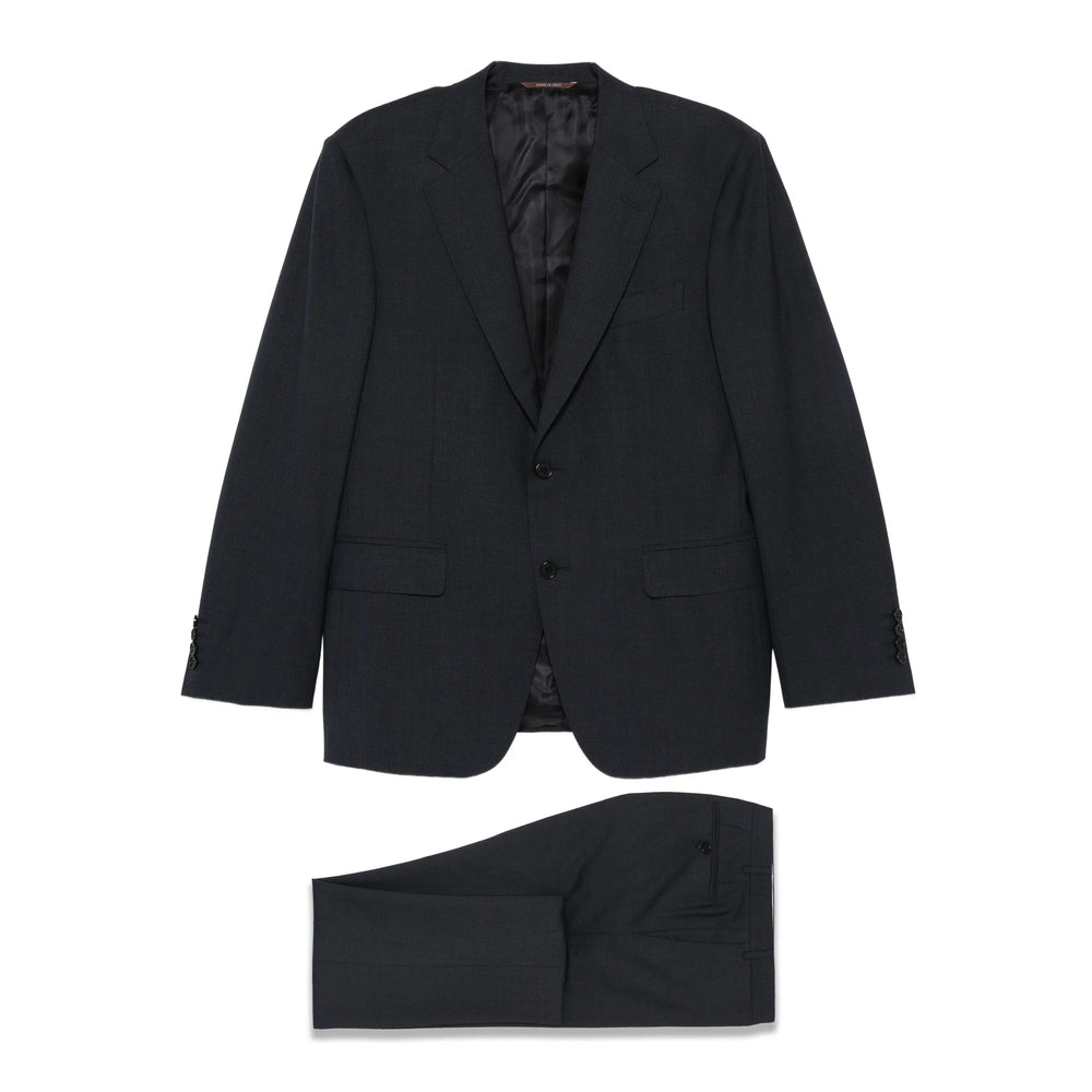 Dark Blue Notched Lapel Jacket