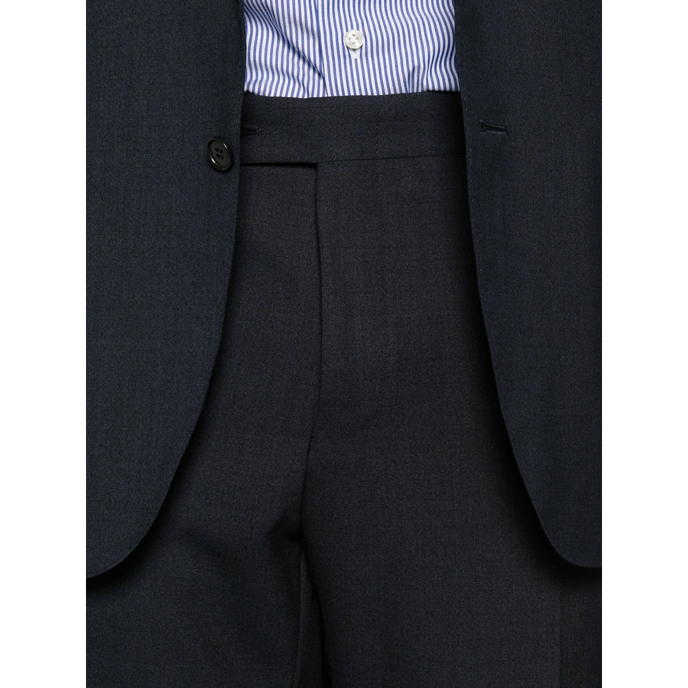 Dark Blue Notched Lapel Jacket