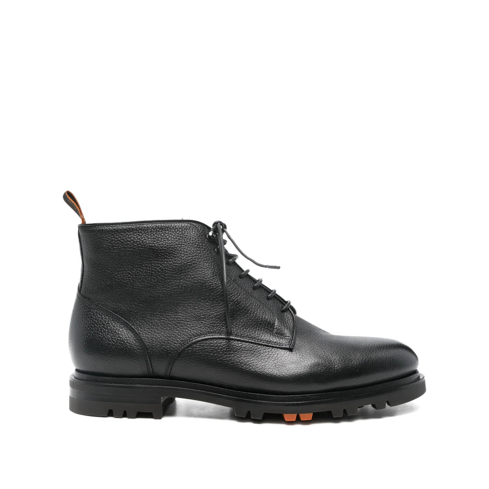 Black Grained Calf Leather Shoe